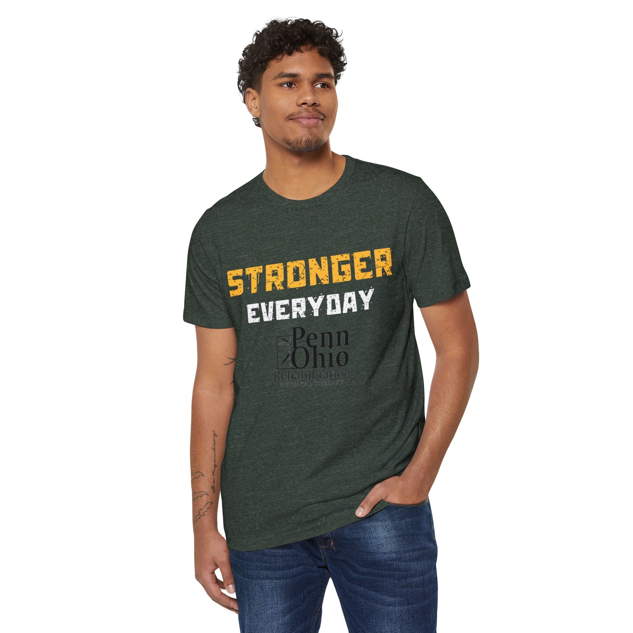 Unisex Organic T-Shirt - 'Stronger Everyday' | Eco-Friendly Gift, Fitness Apparel, Motivational Tee, Sustainable Fashion, Casual Wear