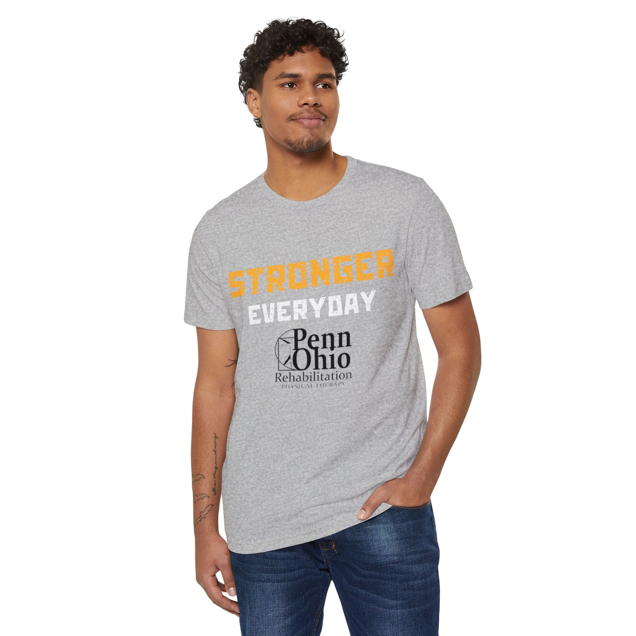 Unisex Organic T-Shirt - 'Stronger Everyday' | Eco-Friendly Gift, Fitness Apparel, Motivational Tee, Sustainable Fashion, Casual Wear