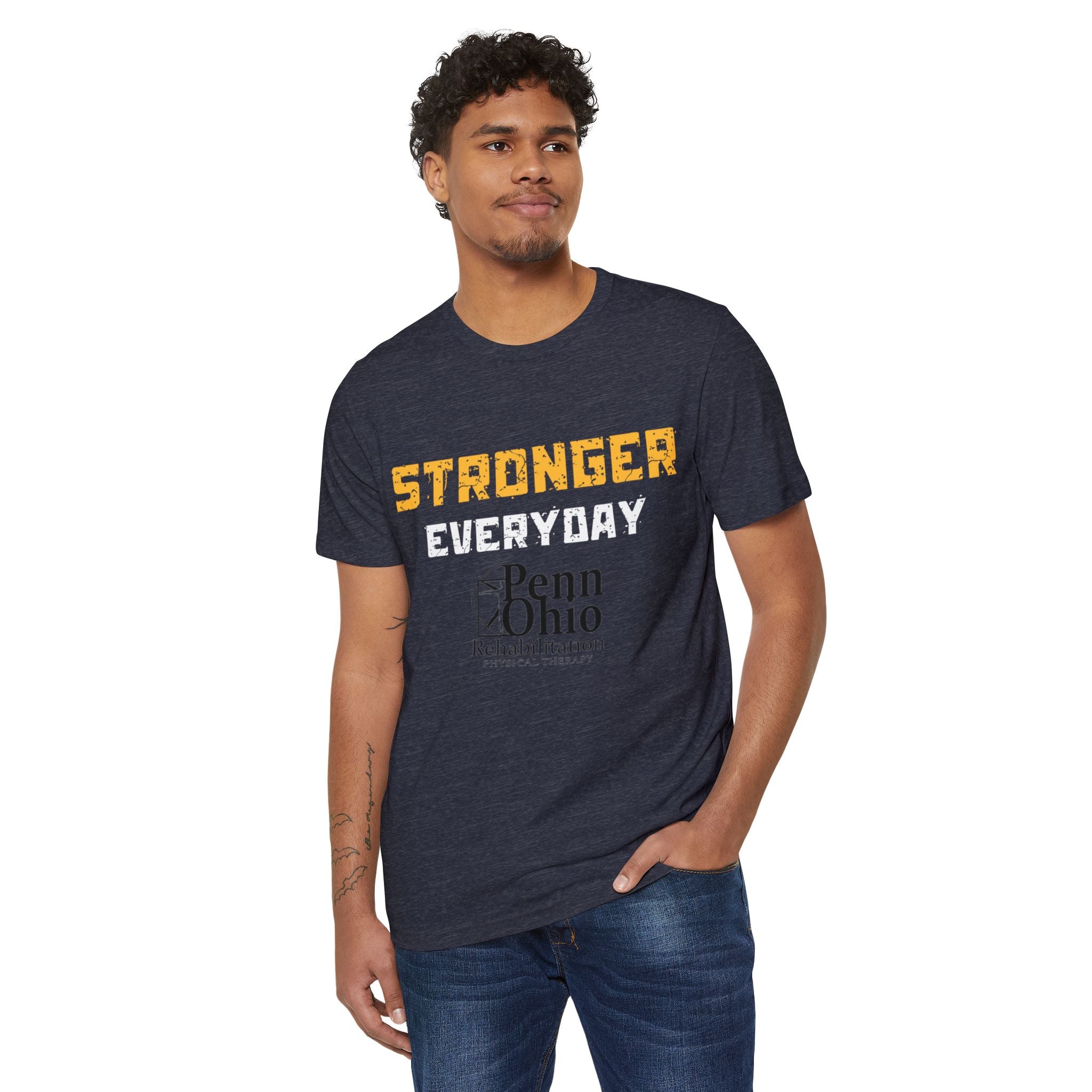 Unisex Organic T-Shirt - 'Stronger Everyday' | Eco-Friendly Gift, Fitness Apparel, Motivational Tee, Sustainable Fashion, Casual Wear