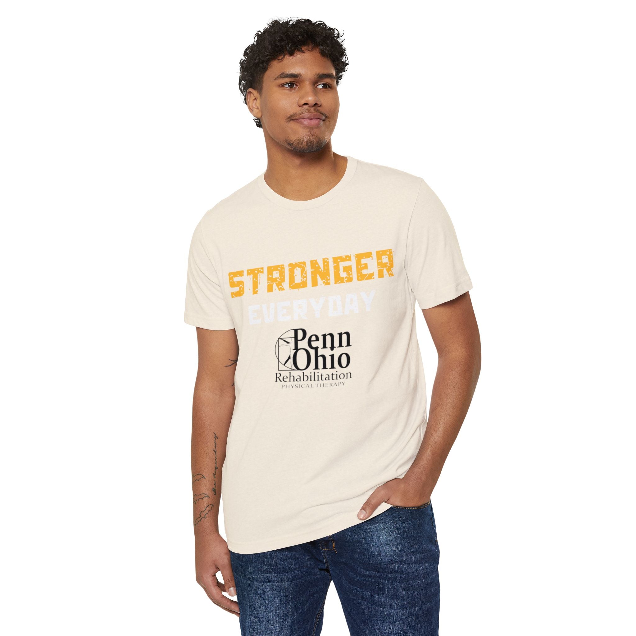 Unisex Organic T-Shirt - 'Stronger Everyday' | Eco-Friendly Gift, Fitness Apparel, Motivational Tee, Sustainable Fashion, Casual Wear