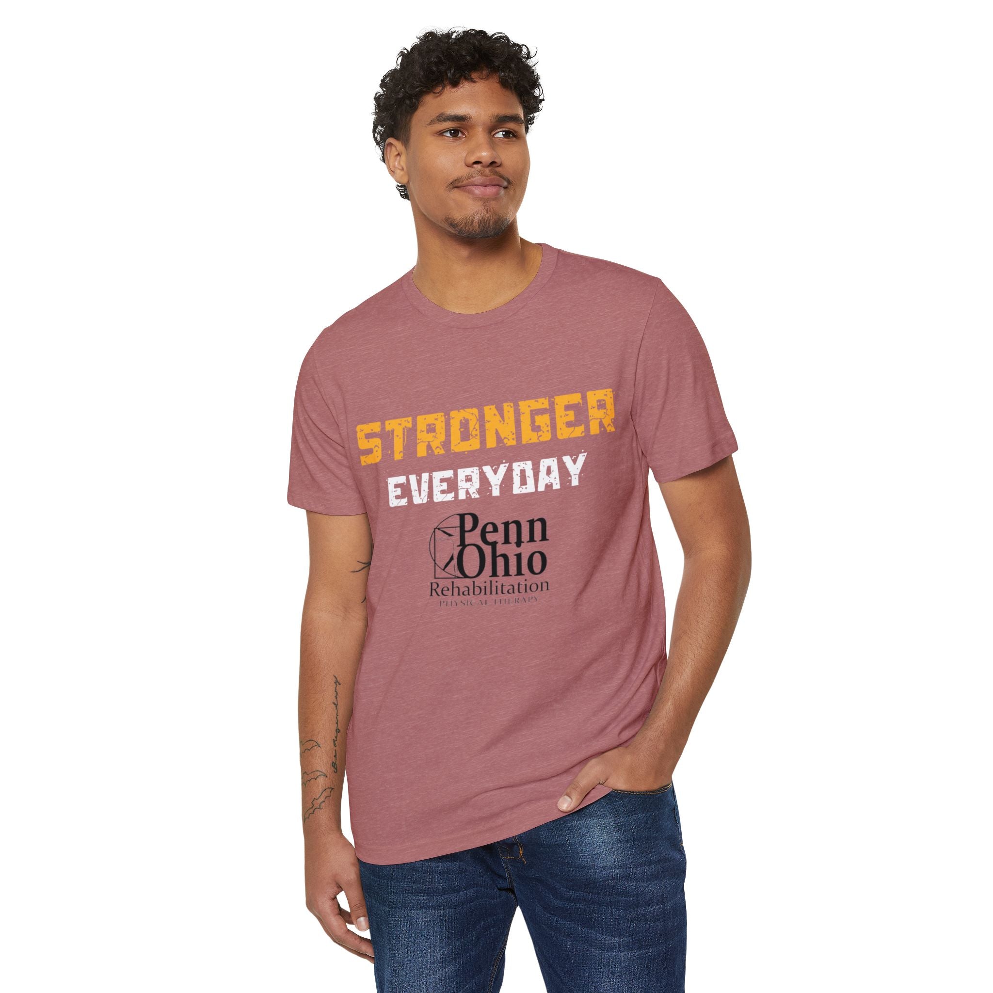 Unisex Organic T-Shirt - 'Stronger Everyday' | Eco-Friendly Gift, Fitness Apparel, Motivational Tee, Sustainable Fashion, Casual Wear