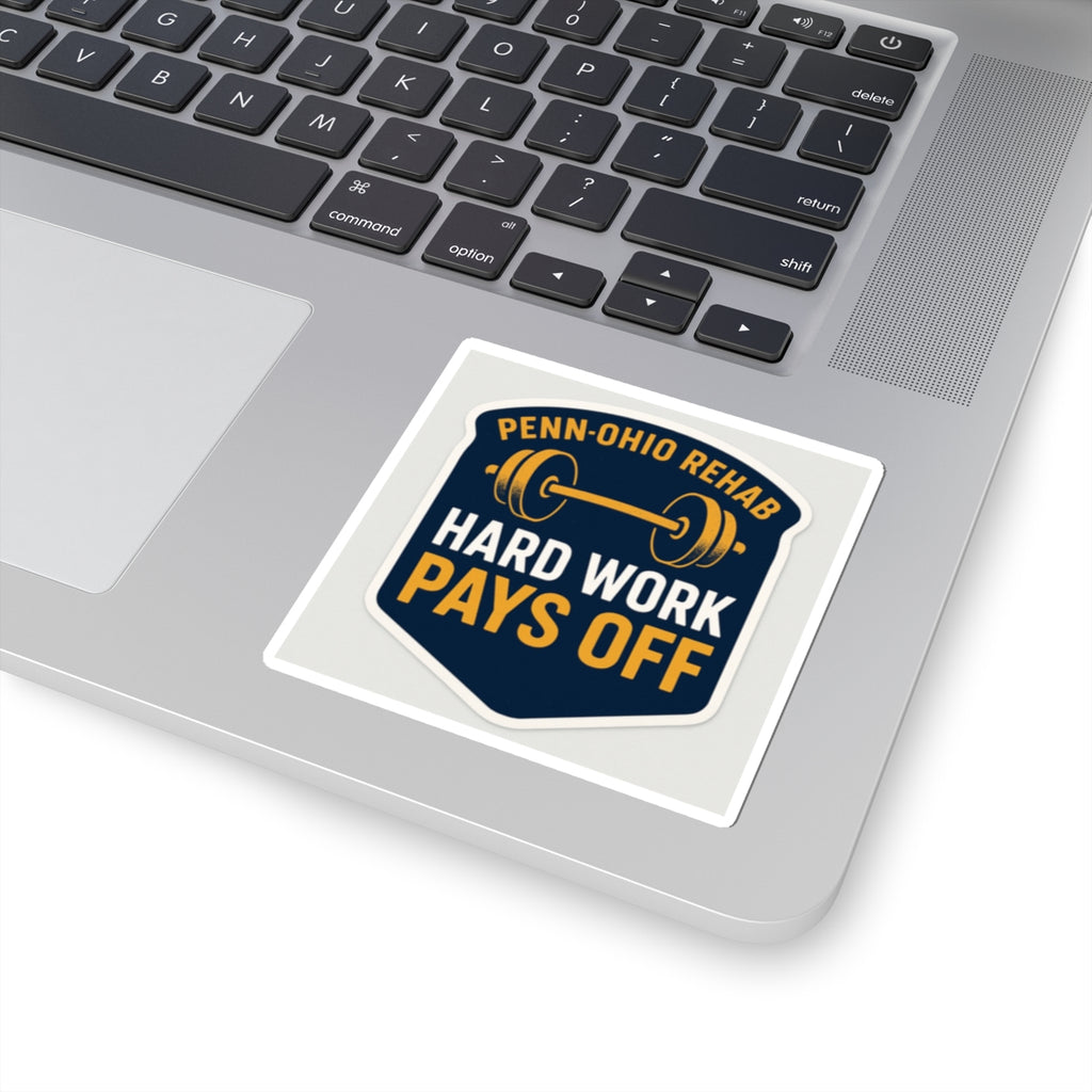 Fitness Motivation Kiss-Cut Stickers | Hard Work Pays Off, Gym Decor, Laptop Stickers, Workout Accessories, Inspirational Gifts
