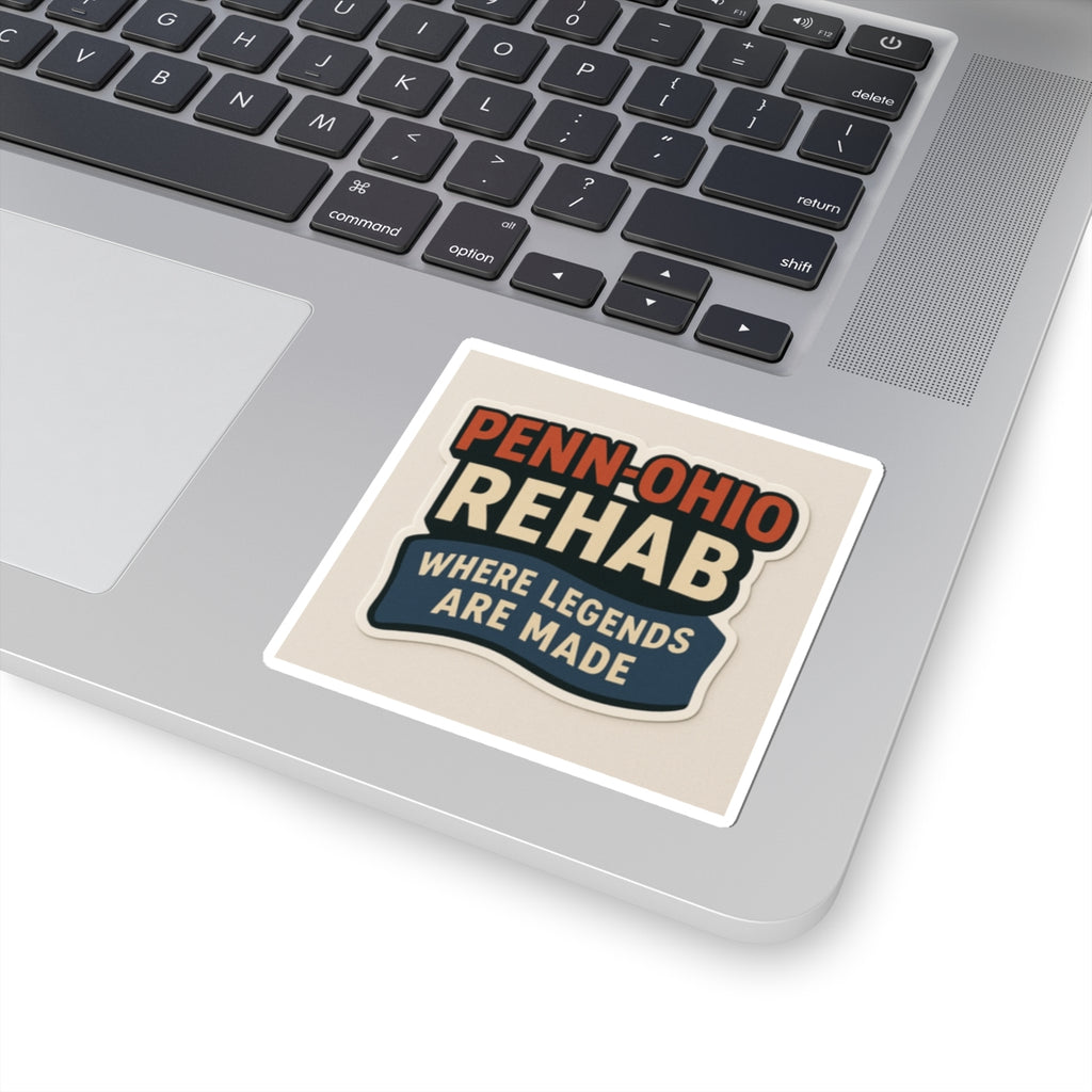 Retro Penn-Ohio Rehab Stickers | Vintage Legends Inspired Decals for Laptops, Water Bottles, Journals, Gifts