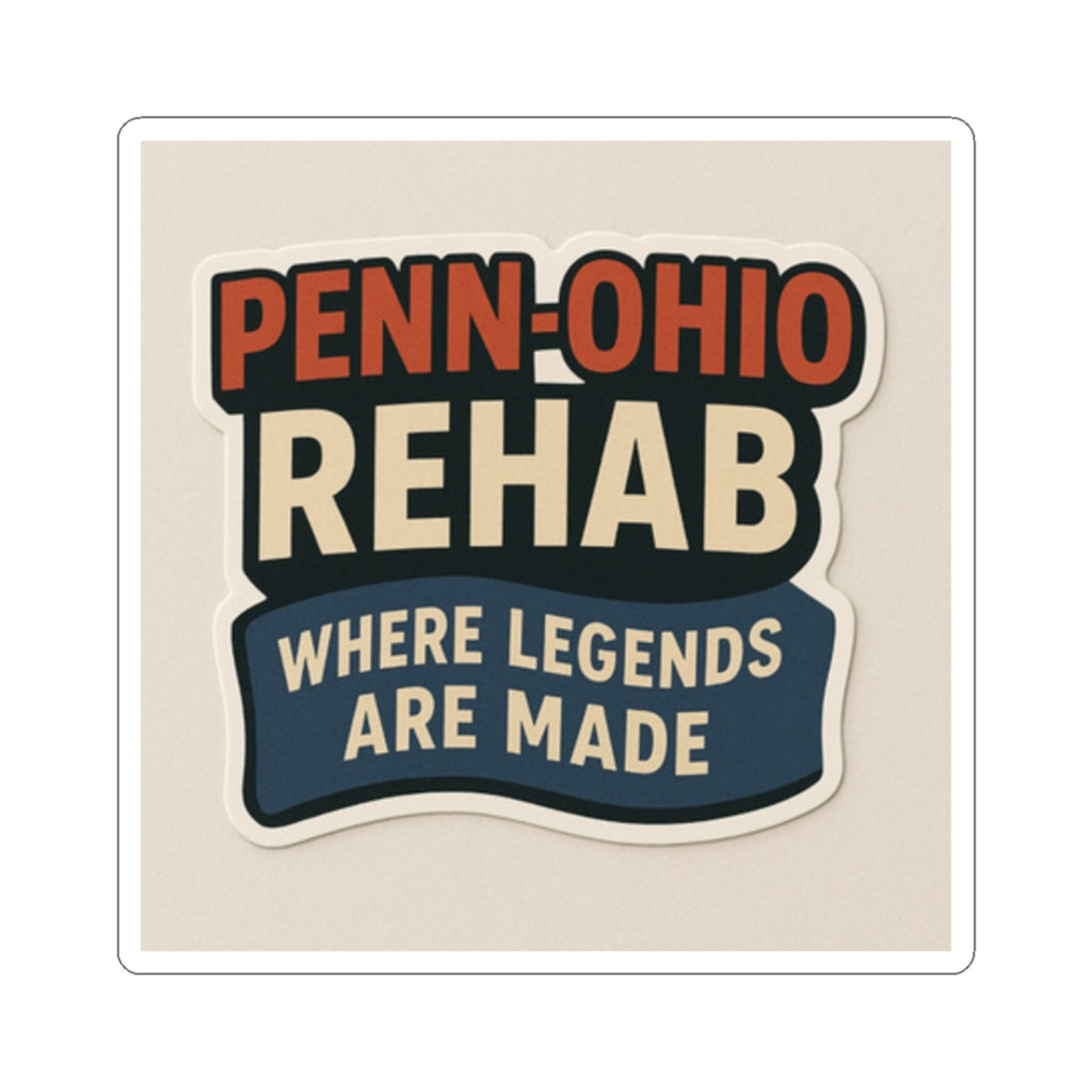 Retro Penn-Ohio Rehab Stickers | Vintage Legends Inspired Decals for Laptops, Water Bottles, Journals, Gifts