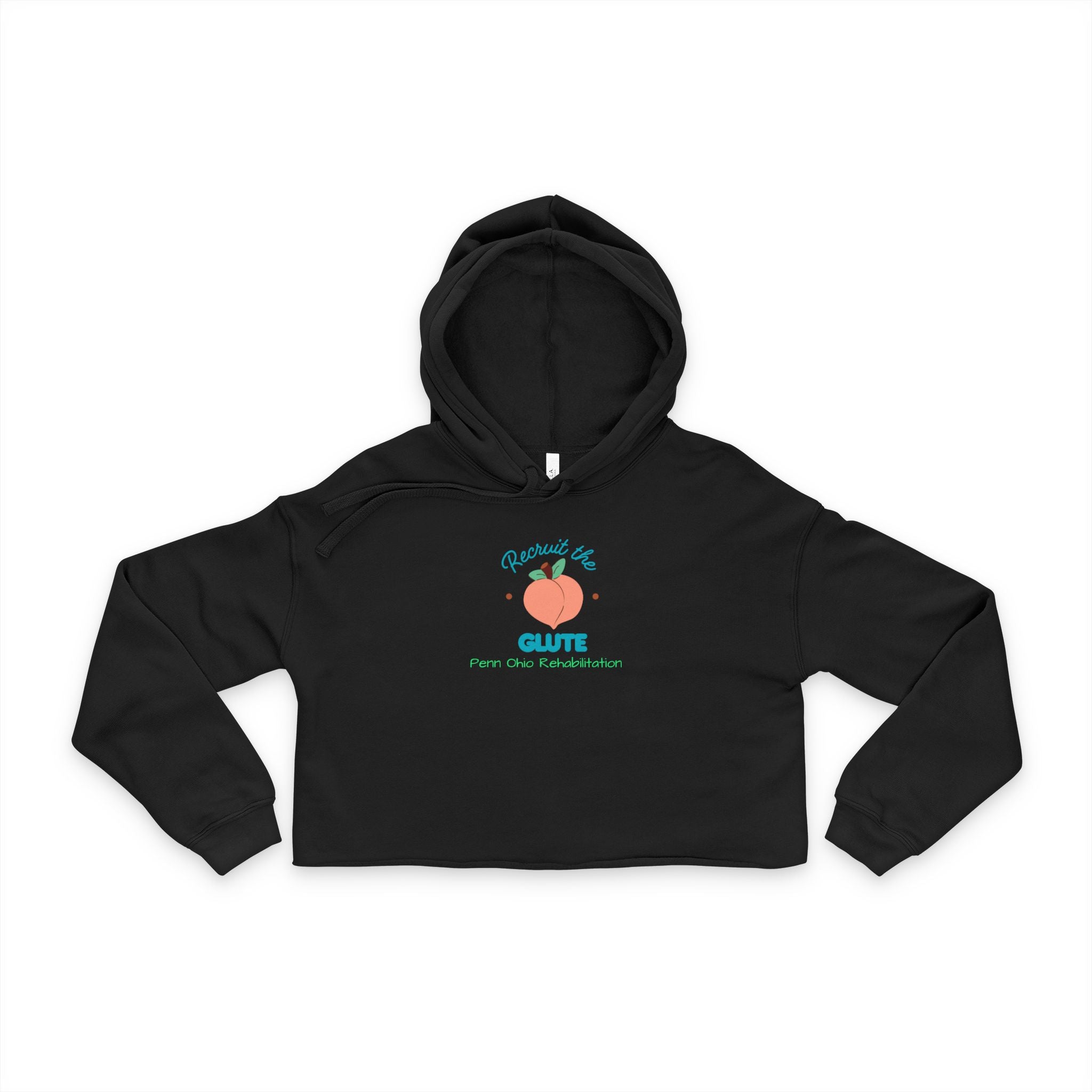 Women's Cropped Hoodie with Cute Peach Design for Casual Wear, Gift for Fruit Lovers, Summer Fashion, Trendy Crop Top