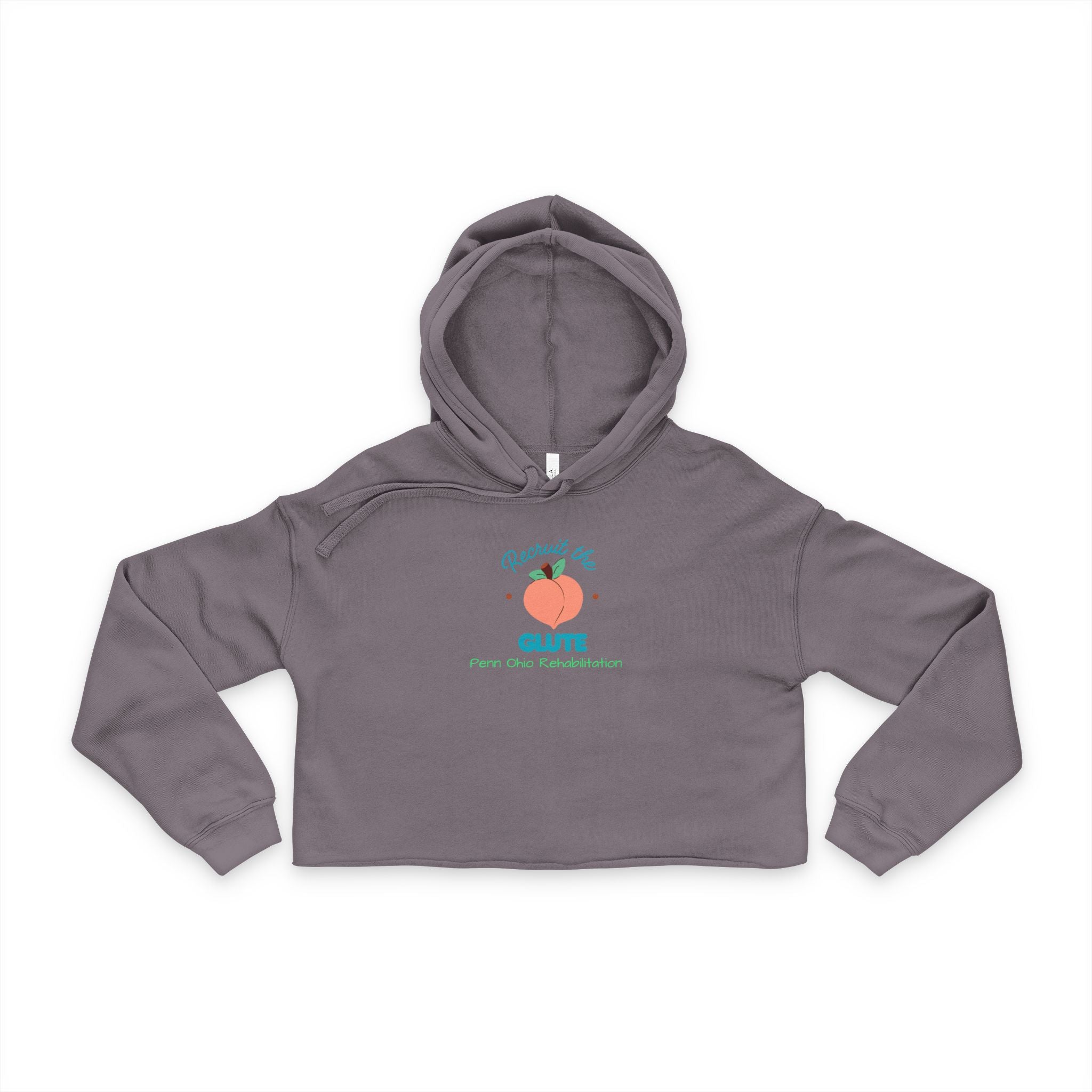 Women's Cropped Hoodie with Cute Peach Design for Casual Wear, Gift for Fruit Lovers, Summer Fashion, Trendy Crop Top